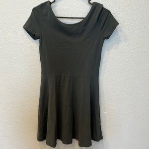 Simple casual forest green dress